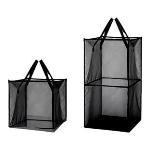 可折叠脏衣篓脏衣服玩具杂物收纳筐洗衣篮服装店网格收纳框透气布