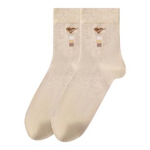 七匹狼男士袜子男款高质量纯棉防臭吸汗男袜100%全棉中筒运动长袜