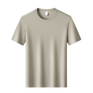 康博丝光棉莱赛尔圆领短袖T恤男女2026年夏季新款打底衫凉感薄款