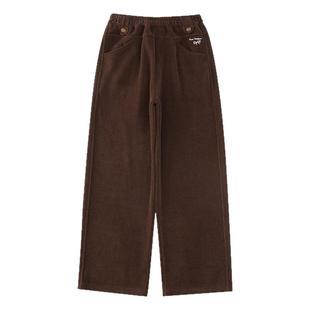 女童裤子加绒加厚冬季2025新款中大童黑色一条过冬卫裤儿童阔腿裤