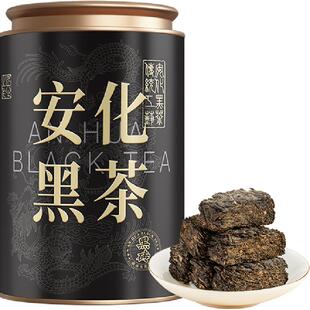 七春安化黑茶茶叶湖南黑砖茶手筑茯茶熟茶罐装