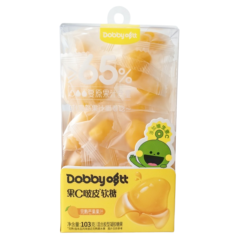Dobby爆浆果汁水蜜桃葡萄软糖