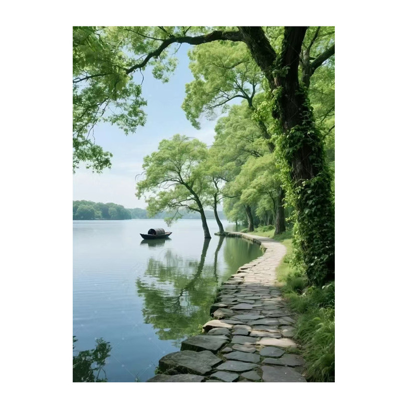 自然风景自粘防水治愈系装饰画