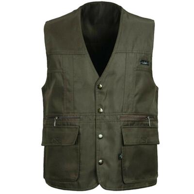 中老年人男士春秋季薄款多口袋兜马甲背心中年男装爸爸装坎肩马夹