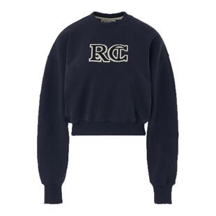 RECTO 秋冬新款女士RC刺绣经典圆领长袖套头卫衣银泰百货