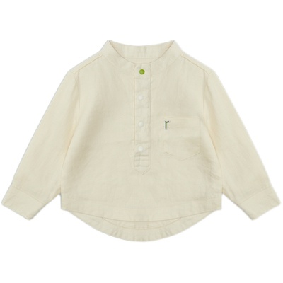 宝宝春秋苎麻衬衫吸湿排汗亲肤