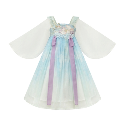 6月童装十三余齐胸渐变