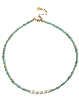 淡水珍珠天河石项链颈链女配饰