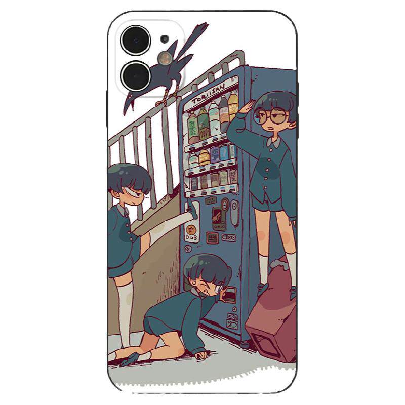 恶作剧小孩适用iPhone16日系12苹果13玻璃XS手绘11硅胶14/15防摔手机壳华为/荣耀OPPO小米VIVO安卓保护套软壳