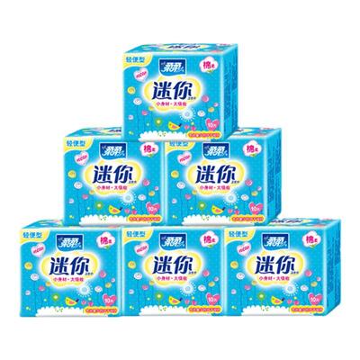 舒爽190mm无翼透气6包迷你巾