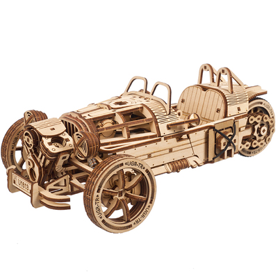 ugears木制拼图14岁拼装三轮跑车