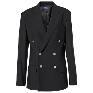 Polo Ralph Lauren 拉夫劳伦 女士 双排扣羊毛混纺西装外套 迷衣