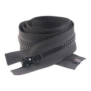 树脂衣服拉链超长羽绒服开口拉锁塑料白色专用拉链条拉索拉链头