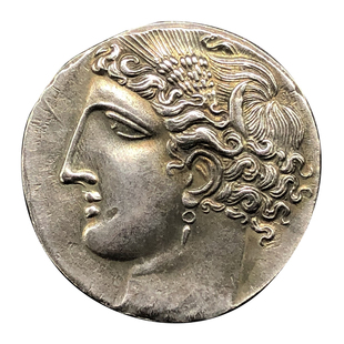 奖励学生的小礼物迦太基女神坦尼特飞马银币世界历史罗马古币吊坠