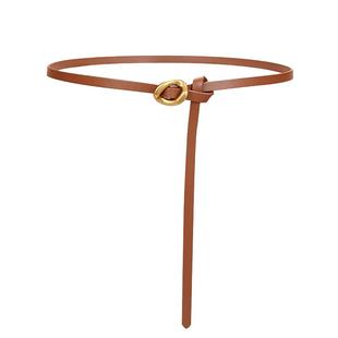 链条扣真皮细腰带装饰配西装连衣裙毛衣收腰百搭ins风牛皮小皮带