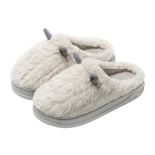 踩屎感棉拖鞋男士2025新款冬季室内家居厚底防滑保暖毛绒拖鞋女款