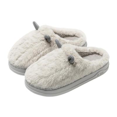 踩屎感男士棉拖鞋毛绒保暖家用