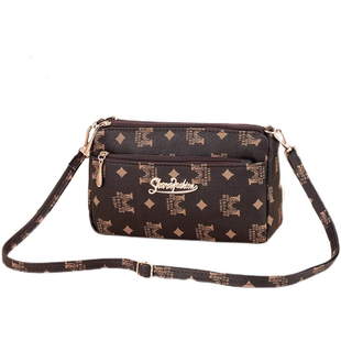 女包小包中年妈妈包多层斜挎手机包多层单肩婆婆买菜包斜挎小方包