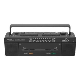 熊猫立体声磁带播放机双卡带录音复古老式磁带转录U盘收录机F-539