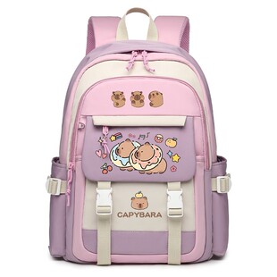 capybara卡皮巴拉周边小学生书包女三到六年级大容量减负双肩背包