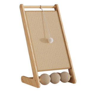 猫抓板实木猫咪玩具耐抓剑麻猫抓垫猫抓球立式耐磨不掉屑小猫爪板