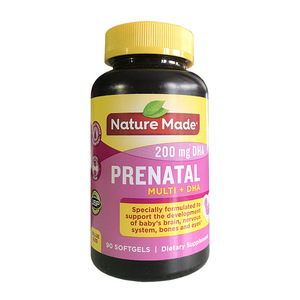 美国Nature Made孕妇综合维生素含DHA叶酸110粒