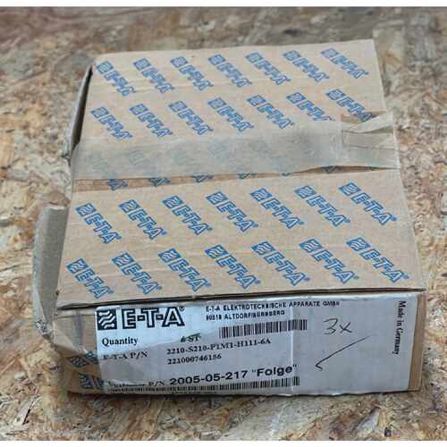 ETA  2210S211P1M1H1116A  6A ThermalMagnetic PanelMount Circu