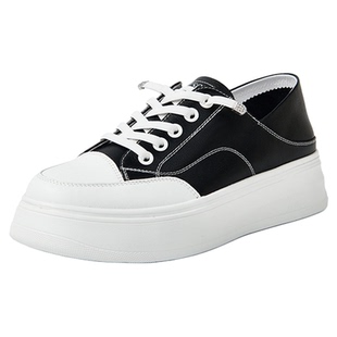 百田森厚底小白鞋女春新款薄款轻便透气增高休闲运动皮鞋女