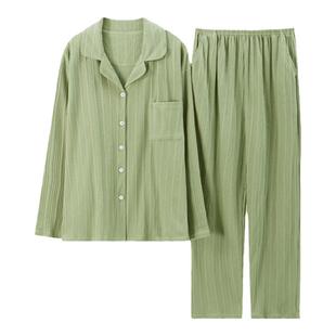 薄款睡衣女春秋纯棉长袖大码200斤外穿高级感家居服套装2025新款