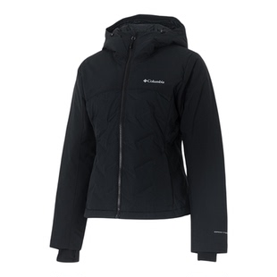 哥伦比亚连帽羽绒服女款2025冬季户外金点热能保暖短款羽绒衣外套