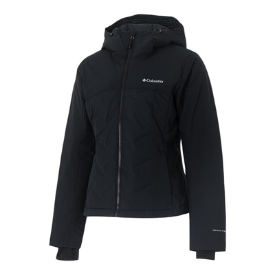 哥伦比亚连帽羽绒服女款2025冬季户外金点热能保暖短款羽绒衣外套