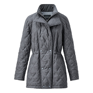 颜域灰色宽松立领棉衣女2025冬季新款保暖短款日常收腰显瘦外套女