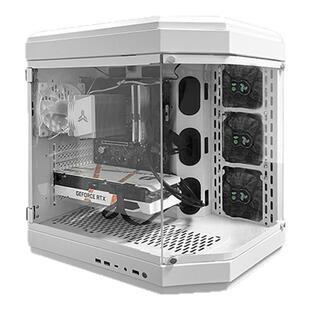 ATX机箱海景房电脑机箱台式主机m-atx白色侧透游戏风扇itx外壳diy