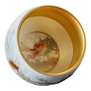 金丝龙凤茶杯主人杯高档个人专用周鸿杰24k鎏金龙凤对杯茶具茶盏