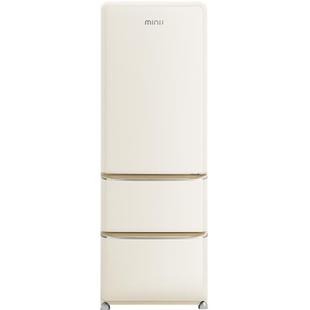 小吉402L复古三门冰箱家用小户型零嵌入式风冷无霜三开门电冰箱