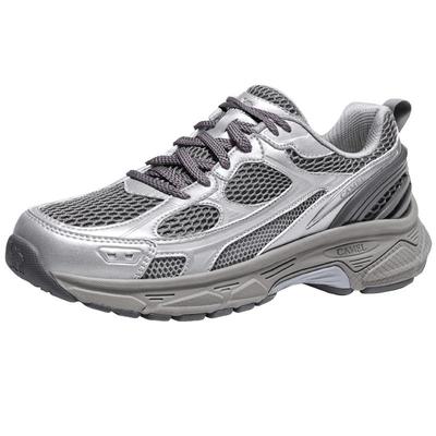 复古拼接鞋面透气蜂窝网布