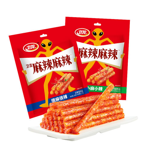 卫龙麻辣麻辣怀旧面筋辣条辣片吃货零食休闲食品零食辣条小吃