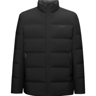 海澜之家商务男士行政夹克外套2024新款冬季父亲加厚保暖羽绒服男