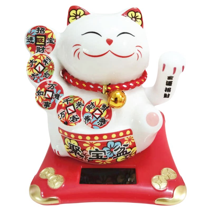 创意招财猫自动招手桌面摆件