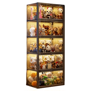 毛绒玩具收纳神器娃娃收纳筒客厅高颜值放布玩偶箱展示柜置物架子