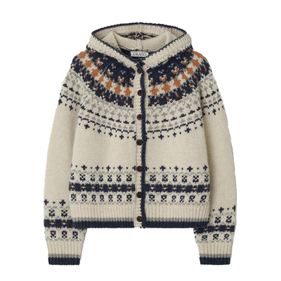 韩国urago复古提花针织毛衣外套