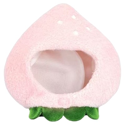 自嘲熊13cm娃衣18夏日甜品屋系列chiikawa努努衣毛绒粉色草莓头套