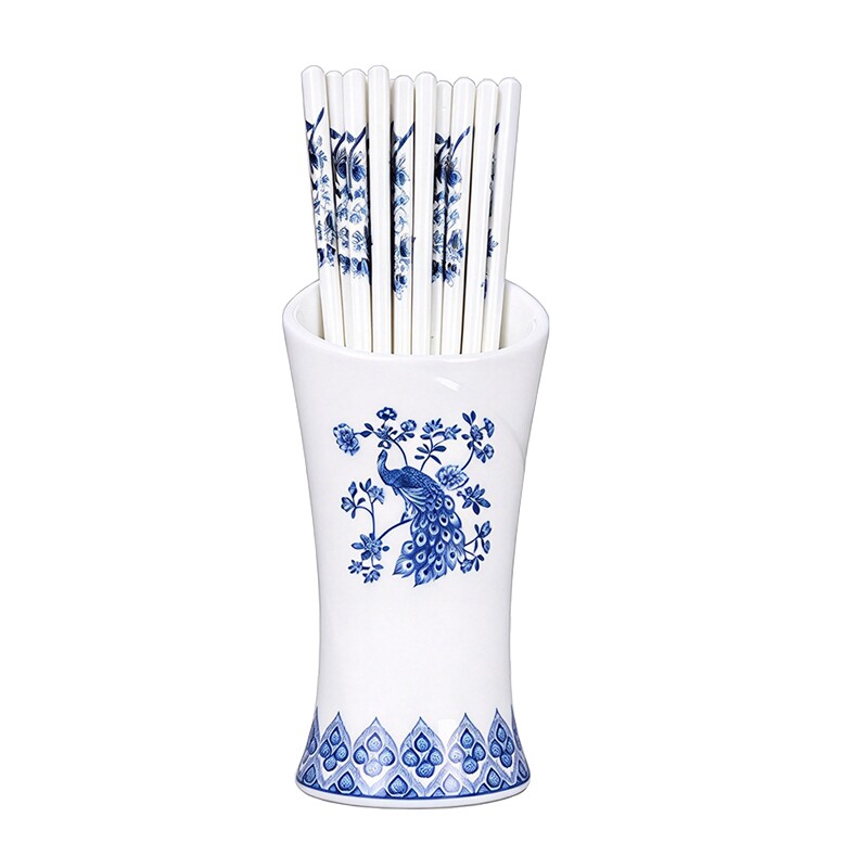 景德镇青花陶瓷抗菌防霉防滑筷子