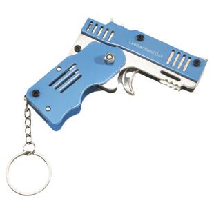 皮筋枪连射儿童玩具小男孩折叠橡皮筋软弹枪连发合金枪全金属手枪