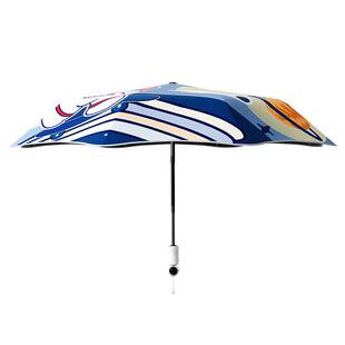 儿童雨伞安全圆角防戳伤男孩防回弹折叠黑胶晴雨两用全自动遮阳伞