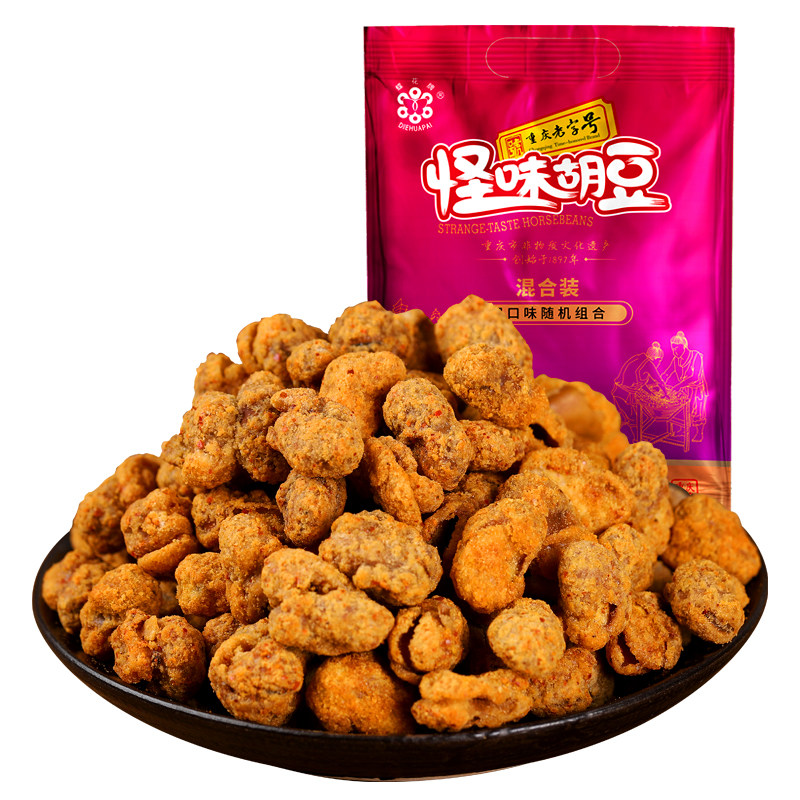 蝶花牌怪味胡豆500克4味混合