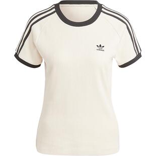 Adidas/阿迪达斯官方正品夏季三叶草女士修身套头短袖T恤IC5463