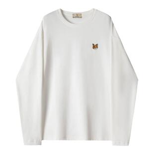 英国小狐狸男装2026春秋230克新疆双面棉空气层打底衫长袖T恤男款