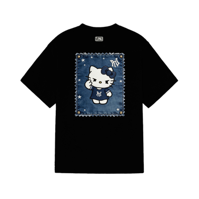 PNJHelloKitty牛仔贴布铆钉短袖