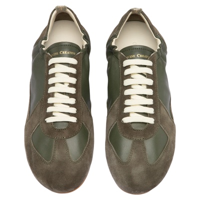 【季中折扣】OFFICINE CREATIVE绒面系带真皮德训鞋 Subside 001